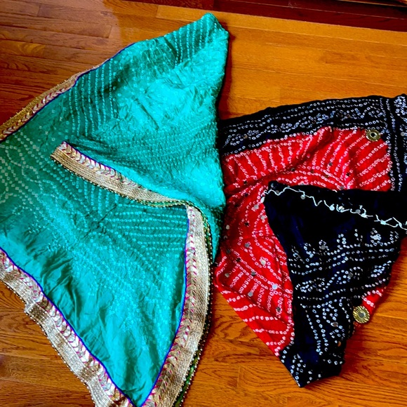 Bundle of 2 jaipuri bandhani dupattas - Picture 1 of 6